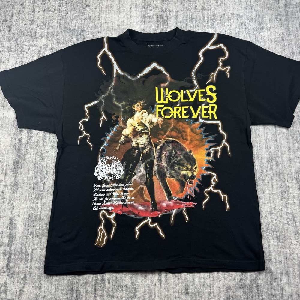 Darc Sport "A WOMAN SCORNED" Premium Vintage Wolves Black Shirt Size XL